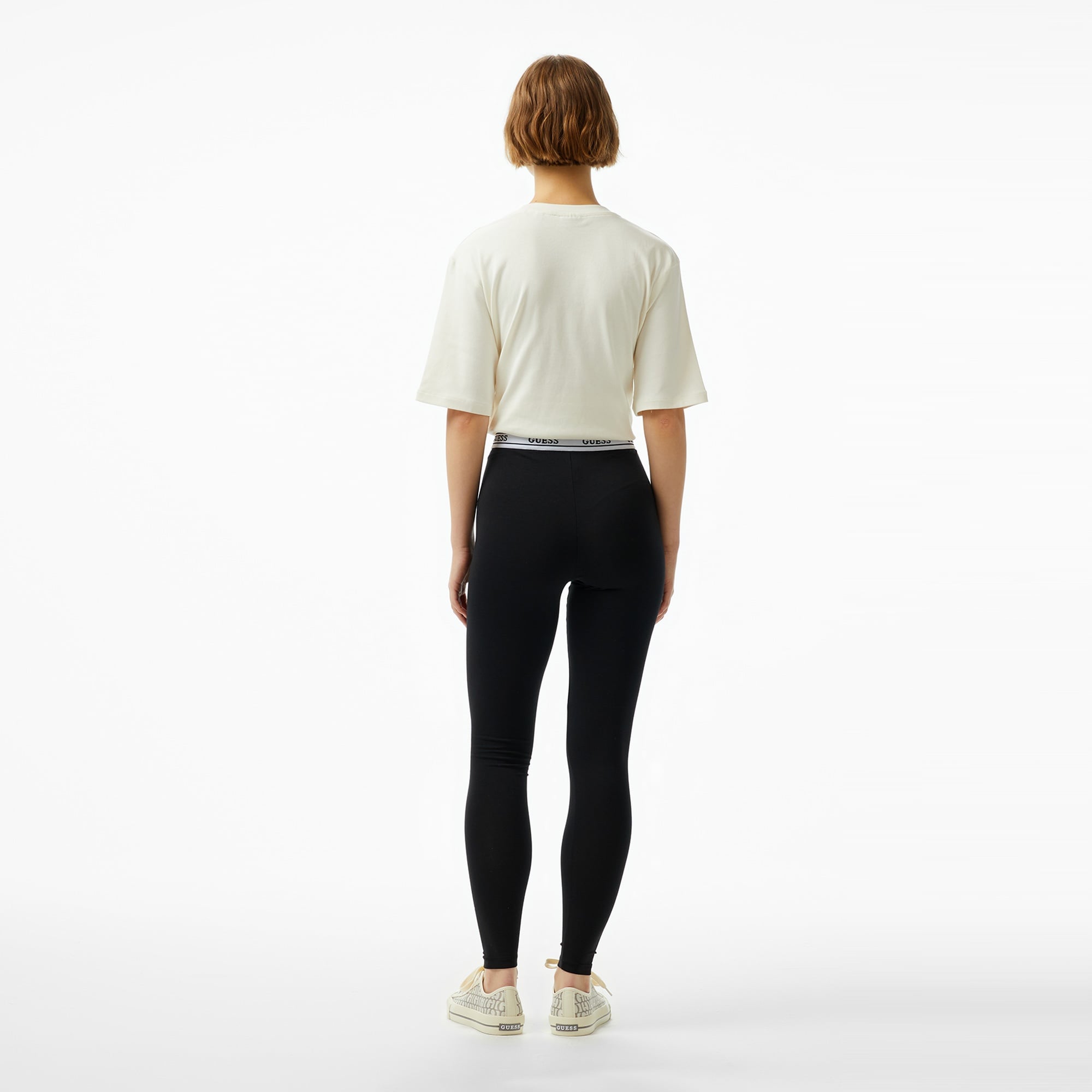 Guess New Aline Leggings 4 Eco Modal-Cotton Kadın Siyah Tayt