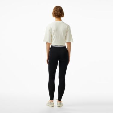  Guess New Aline Leggings 4 Eco Modal-Cotton Kadın Siyah Tayt