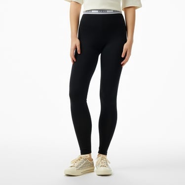  Guess New Aline Leggings 4 Eco Modal-Cotton Kadın Siyah Tayt