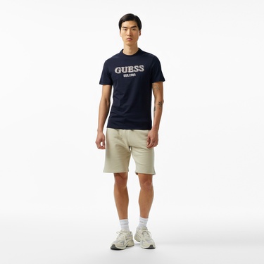  Guess Logo Mid Organic Stream 180 Erkek Lacivert T-Shirt