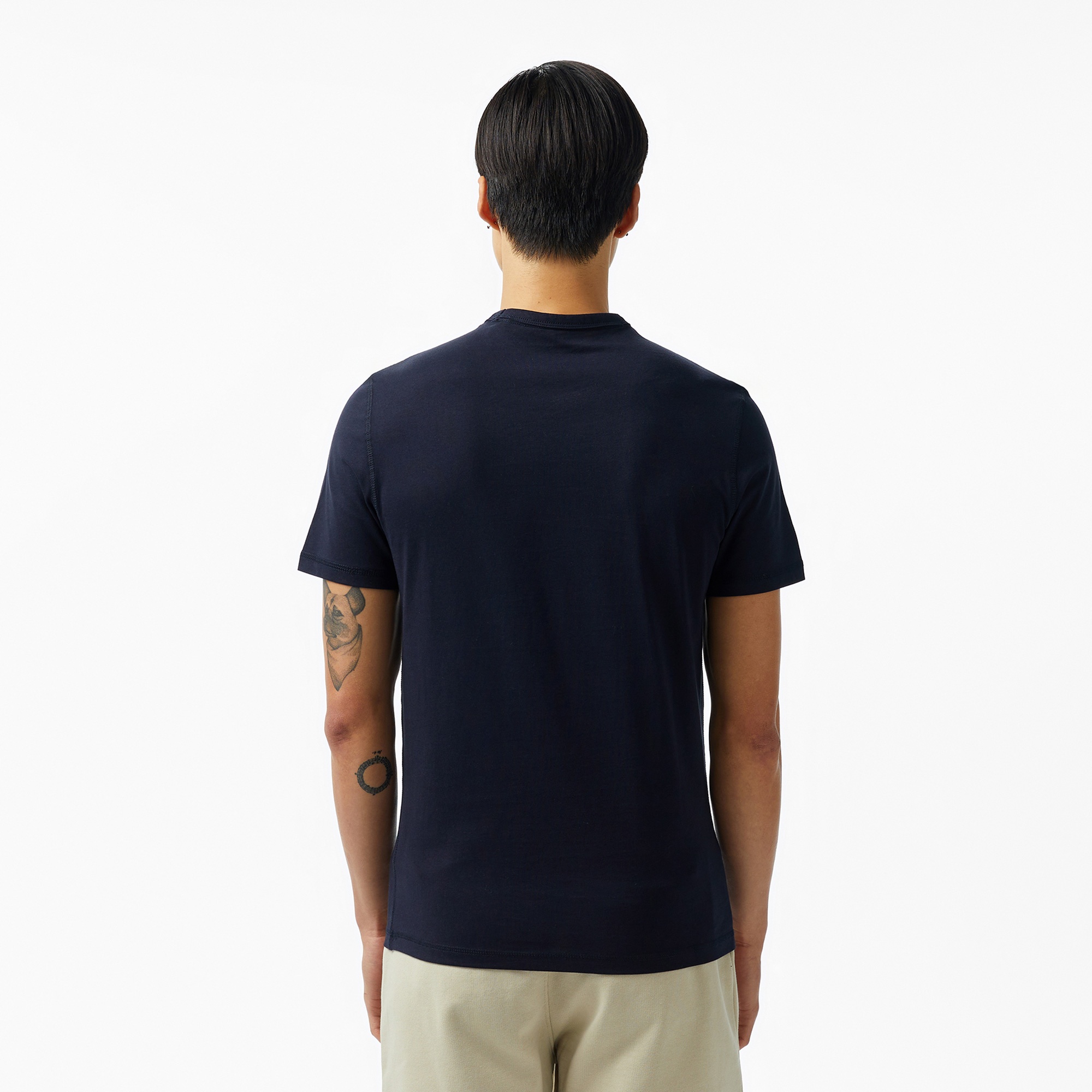 Guess Logo Mid Organic Stream 180 Erkek Lacivert T-Shirt