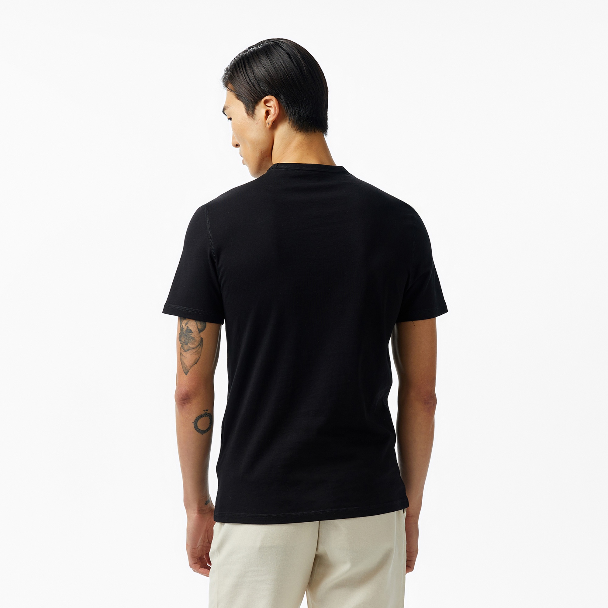 Guess Logo Mid Organic Stream 180 Erkek Siyah T-Shirt