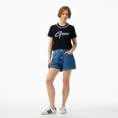  Guess Kadın Siyah T-Shirt