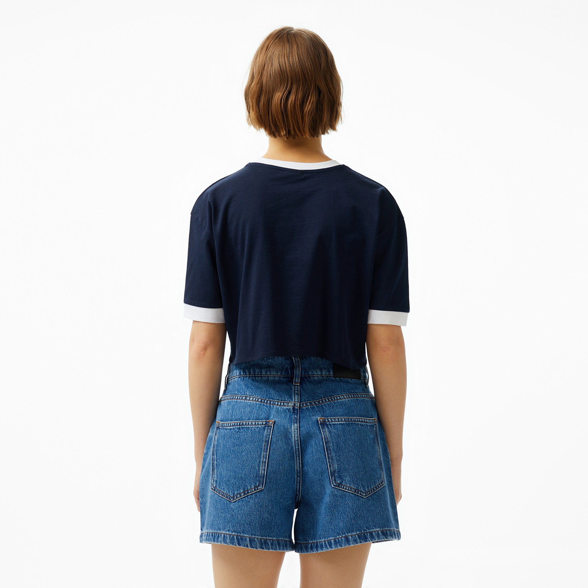 Guess Knot Mid Organic Stream 180 Kadın Lacivert T-Shirt