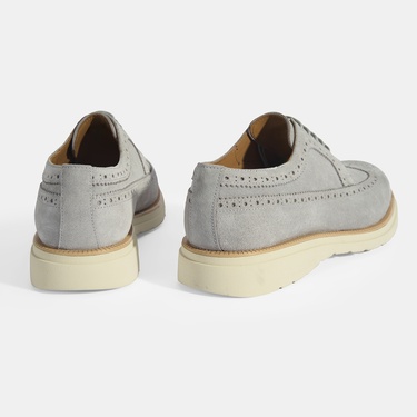  Erkek Gri Bağcıklı Süet Günlük Ayakkabı