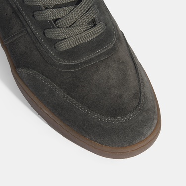  Erkek Gri Bağcıklı Süet Günlük Ayakkabı