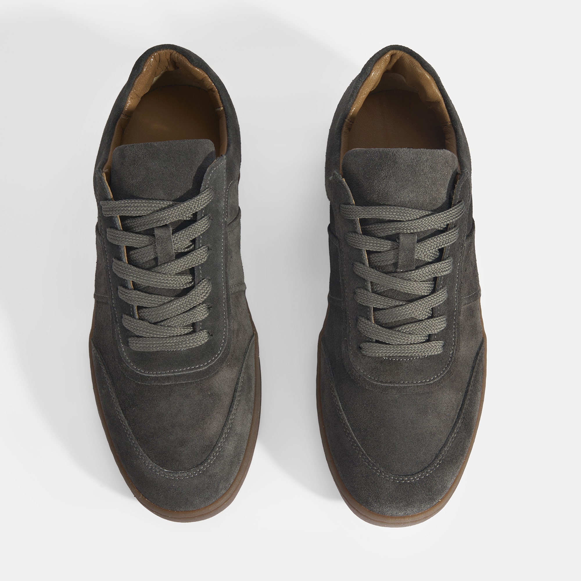 Erkek Gri Bağcıklı Süet Günlük Ayakkabı