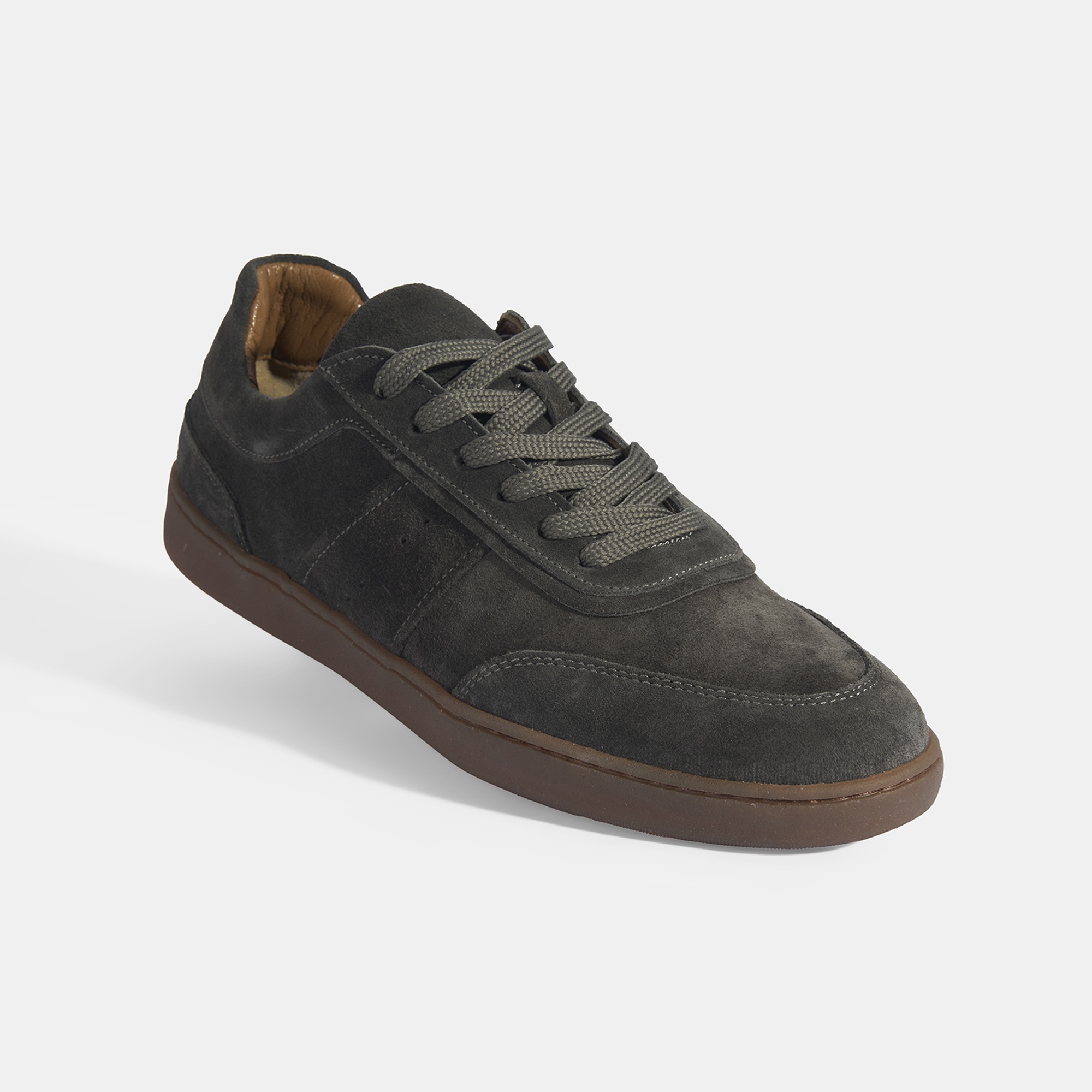 Erkek Gri Bağcıklı Süet Günlük Ayakkabı