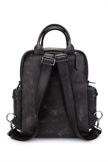  Tamer Tanca Erkek Hakiki Deri Viski Eskitme Sırt Çantası