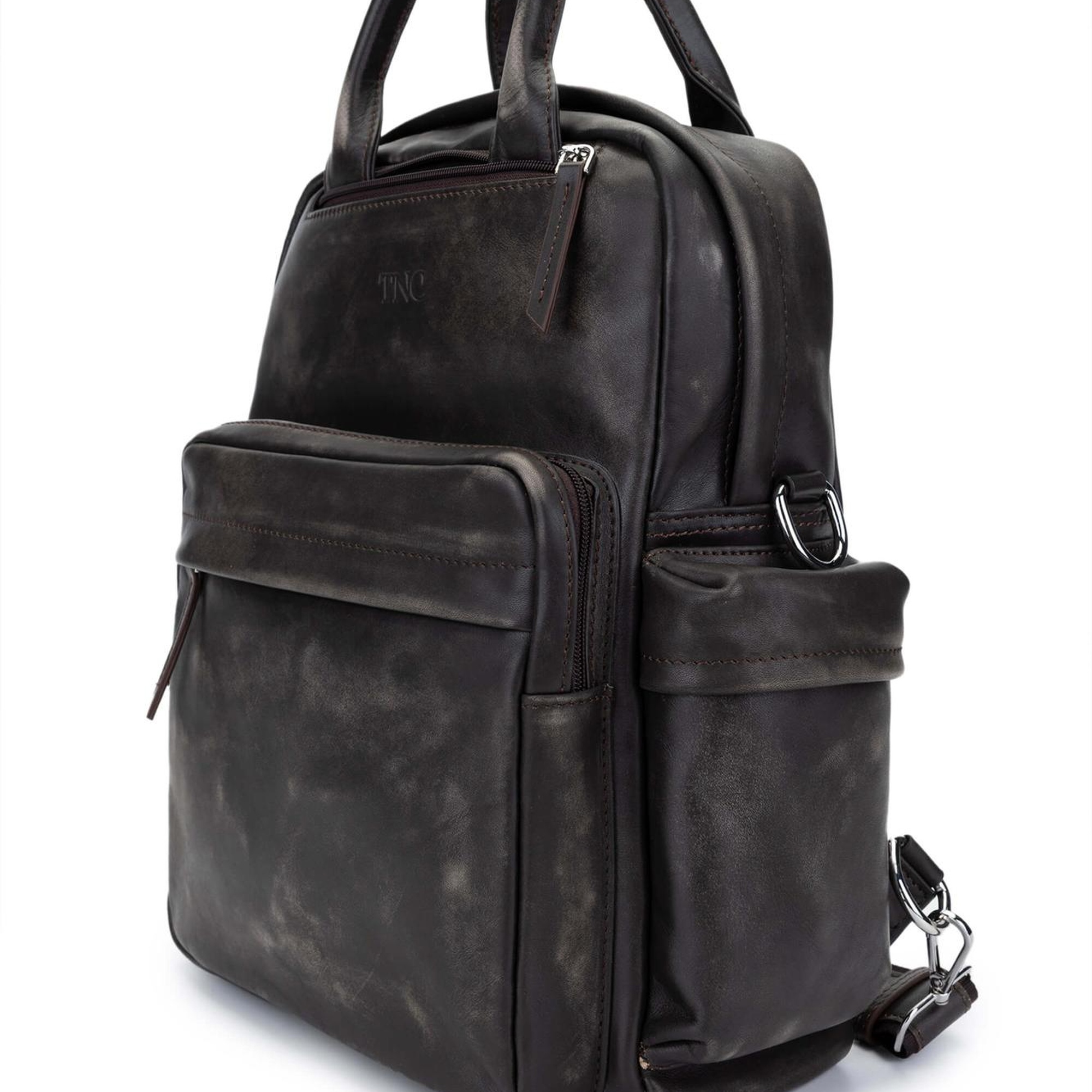 Tamer Tanca Erkek Hakiki Deri Viski Eskitme Sırt Çantası