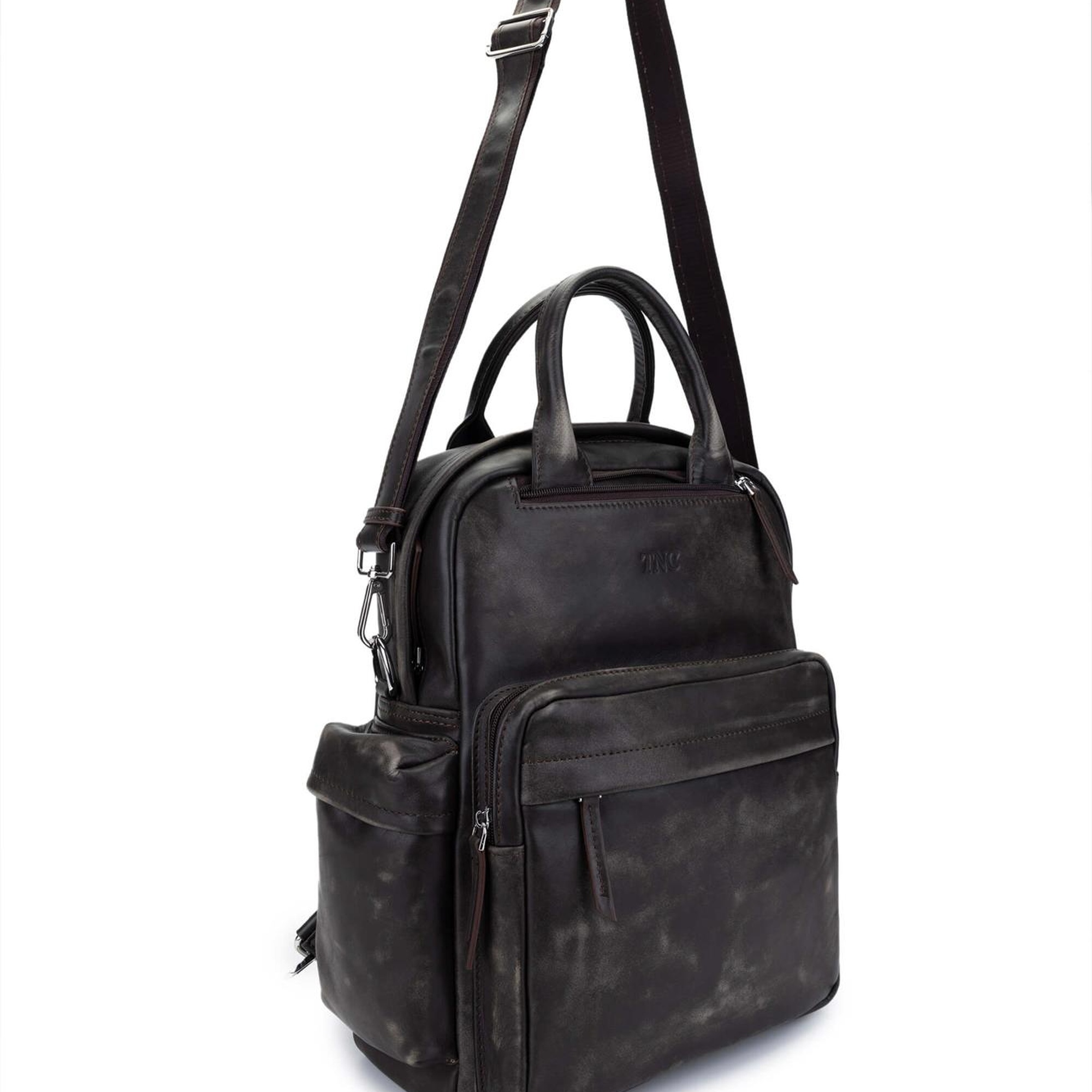 Tamer Tanca Erkek Hakiki Deri Viski Eskitme Sırt Çantası