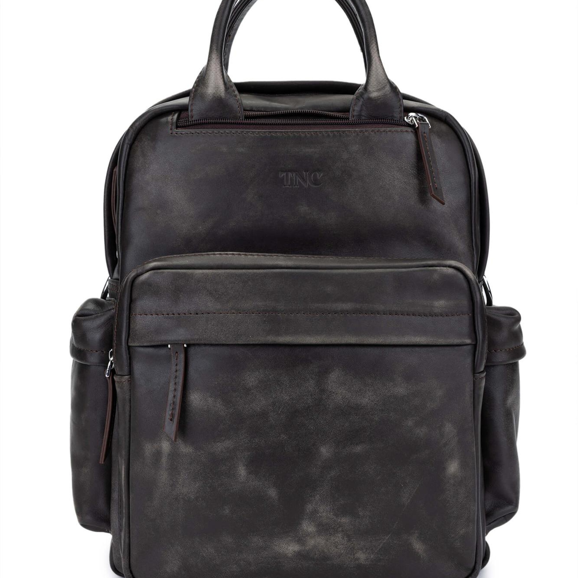 Tamer Tanca Erkek Hakiki Deri Viski Eskitme Sırt Çantası