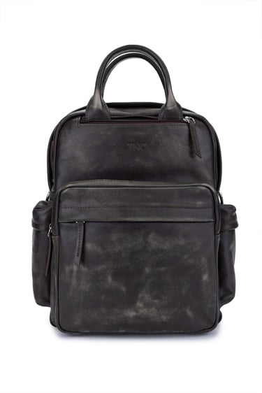  Tamer Tanca Erkek Hakiki Deri Viski Eskitme Sırt Çantası