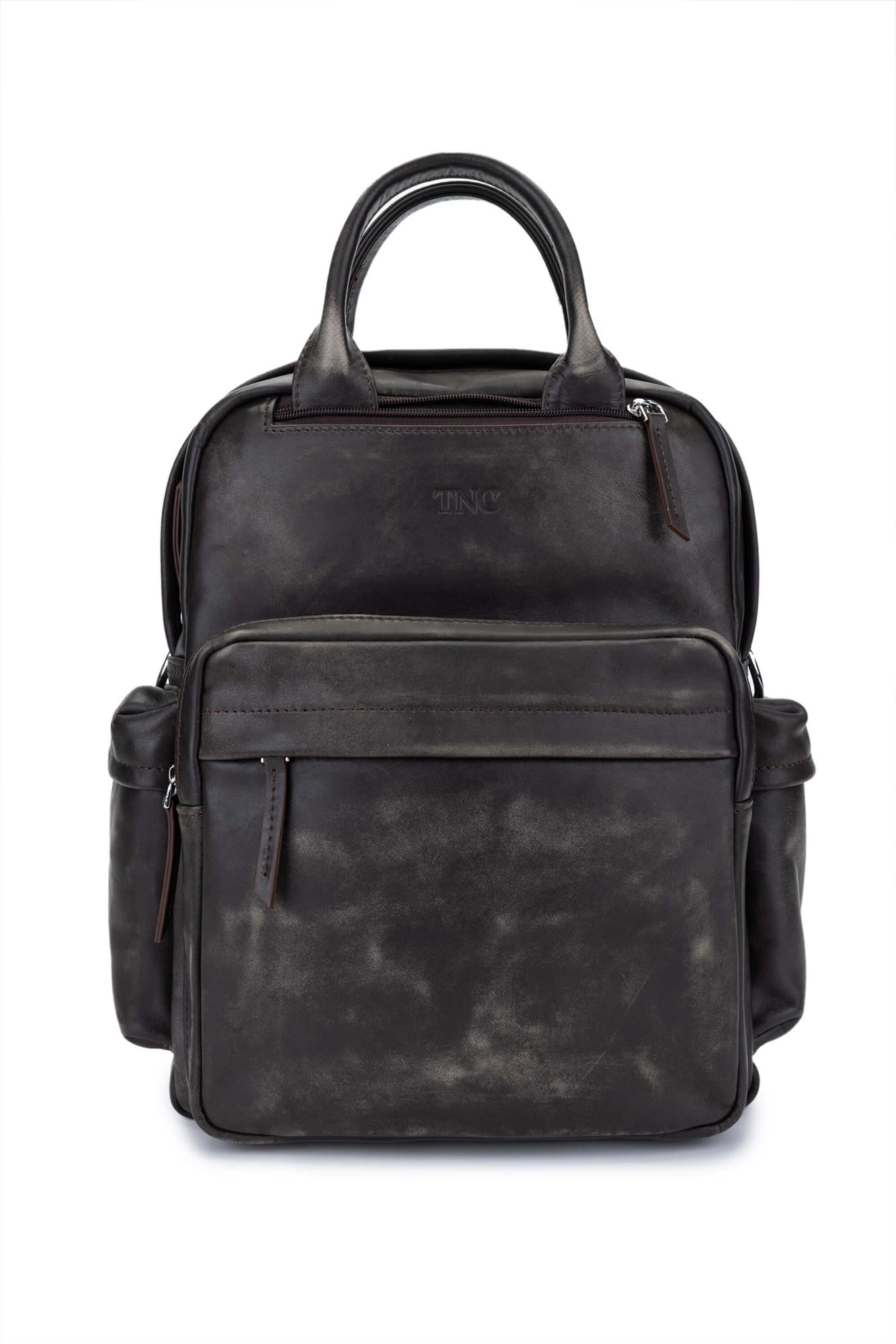  Tamer Tanca Erkek Hakiki Deri Viski Eskitme Sırt Çantası