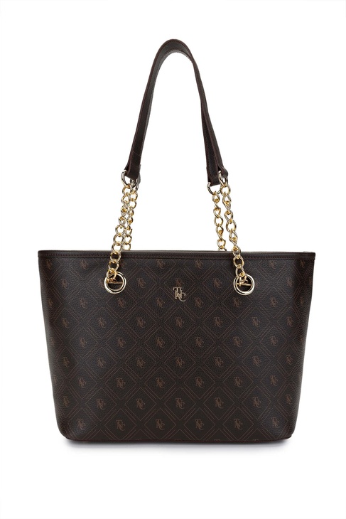  Tamer Tanca Kadın Vegan Kahverengi Omuz Çanta