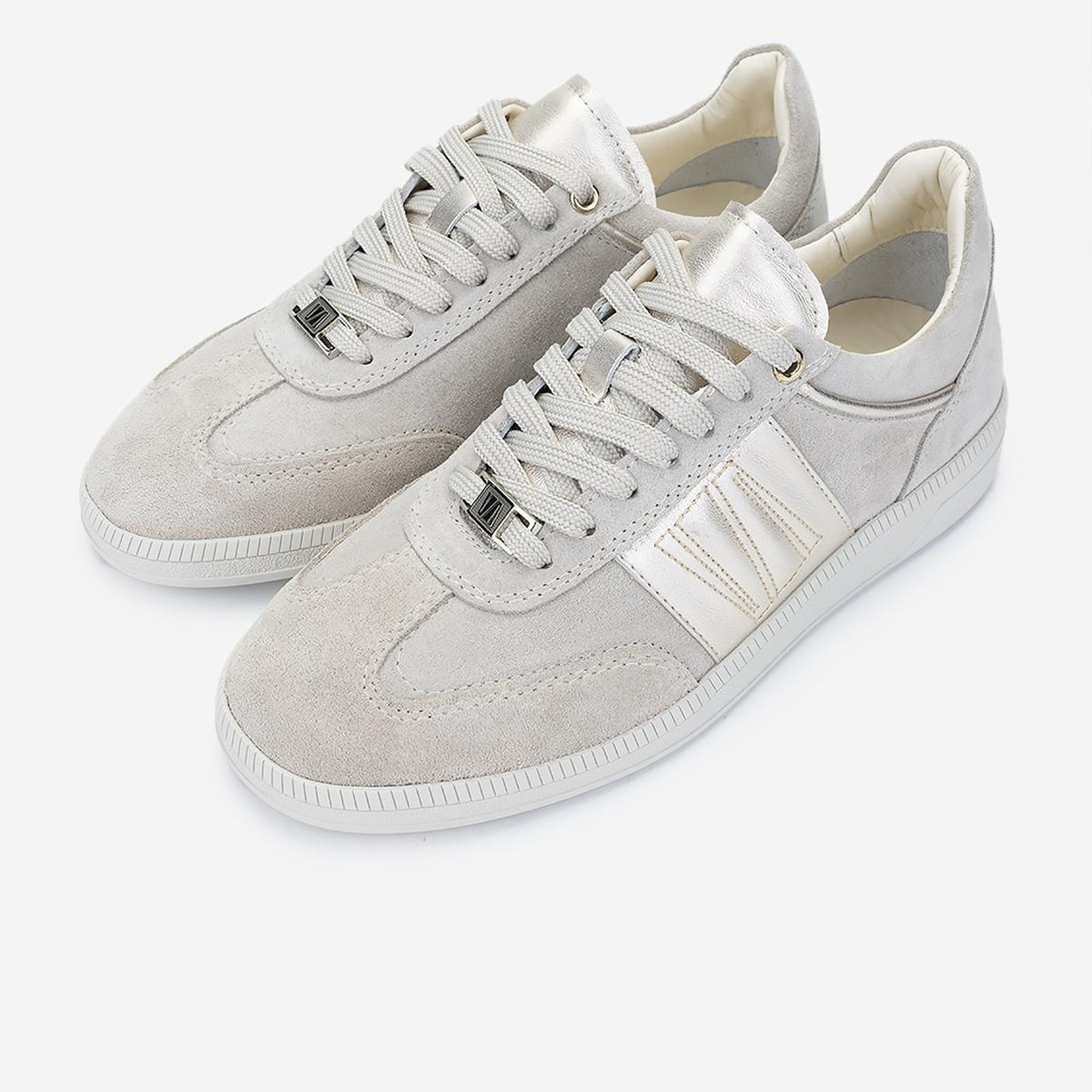 Valmenti Kadın Hakiki Deri Bej Süet Sneakers & Spor Ayakkabı