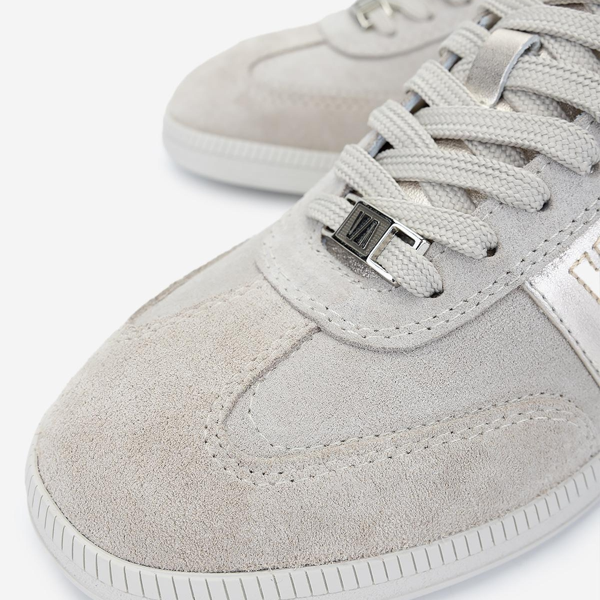 Valmenti Kadın Hakiki Deri Bej Süet Sneakers & Spor Ayakkabı