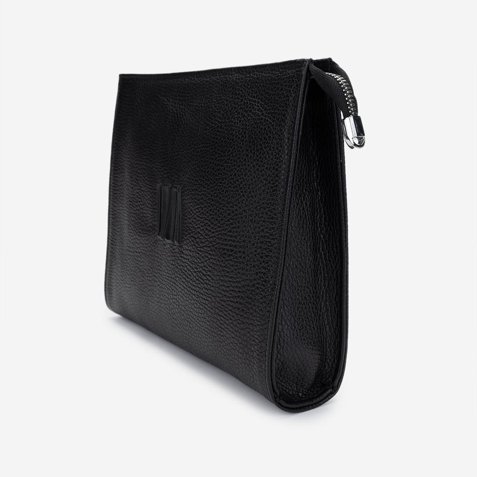 Valmenti Unisex Hakiki Deri Siyah Floter El Çantası