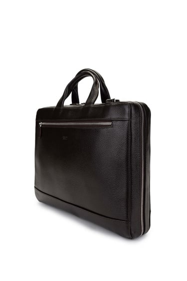  Tamer Tanca Erkek Hakiki Deri Kahverengi Evrak Çantası