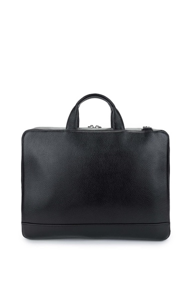  Tamer Tanca Erkek Hakiki Deri Siyah Floter Evrak Çantası