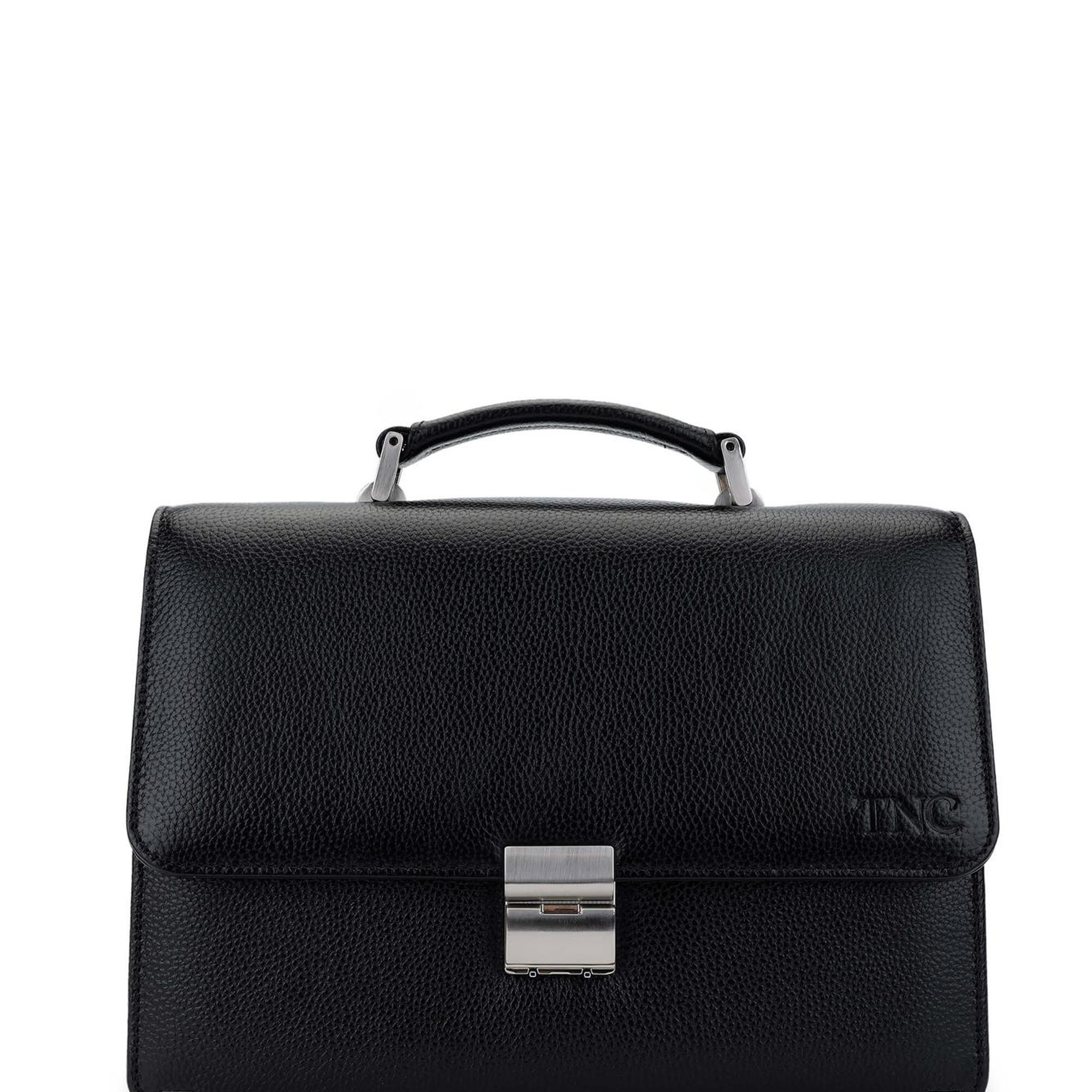 Tamer Tanca Erkek Hakiki Deri Siyah Floter Evrak Çantası