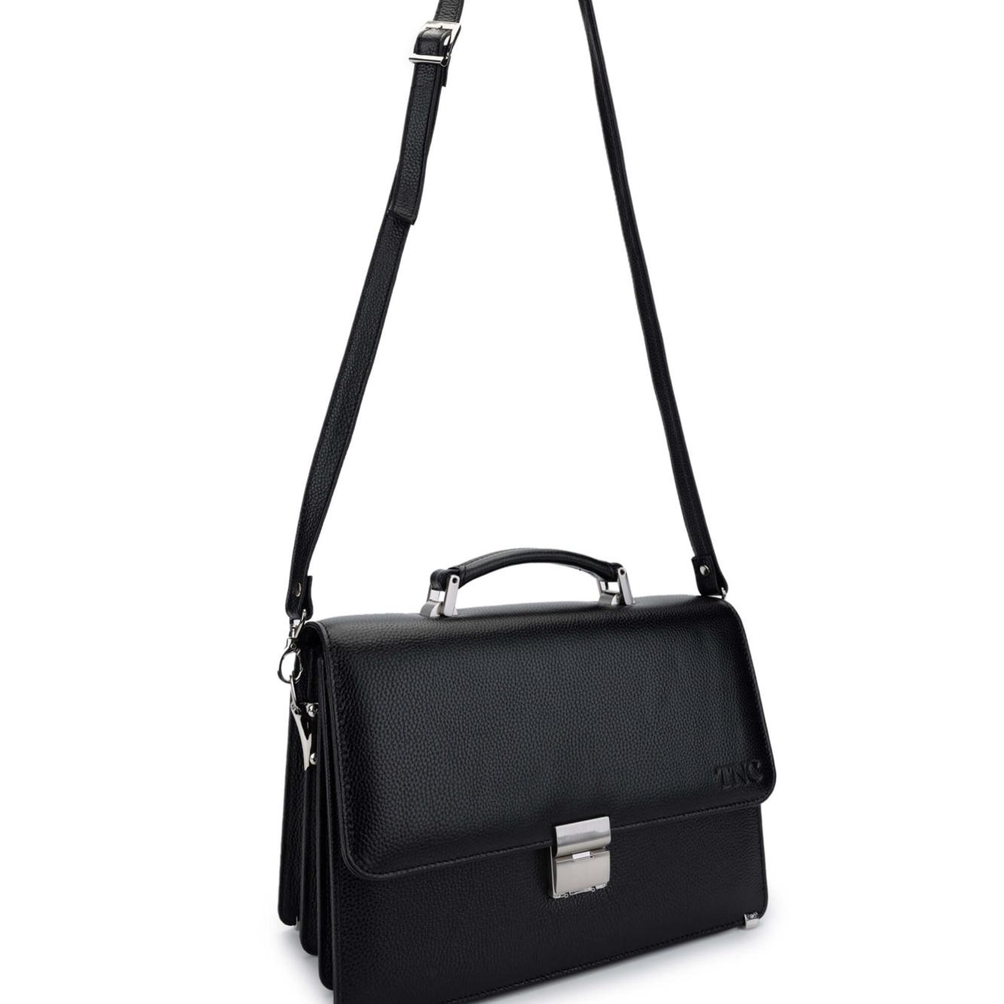 Tamer Tanca Erkek Hakiki Deri Siyah Floter Evrak Çantası