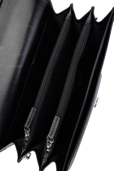  Tamer Tanca Erkek Hakiki Deri Siyah Floter Evrak Çantası