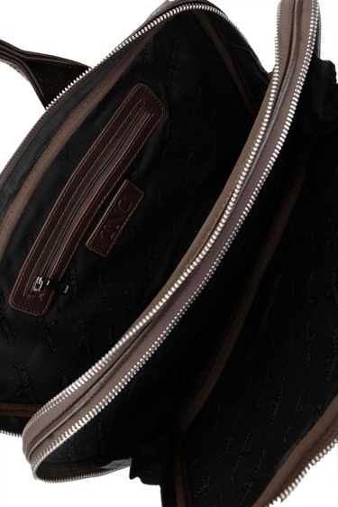  Tamer Tanca Unisex Hakiki Deri Kahverengi Evrak Çantası