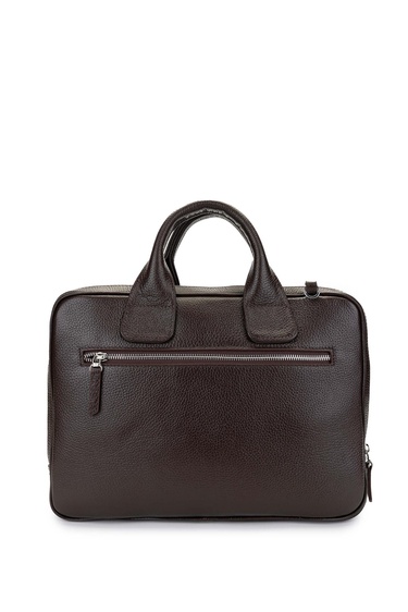  Tamer Tanca Unisex Hakiki Deri Kahverengi Evrak Çantası