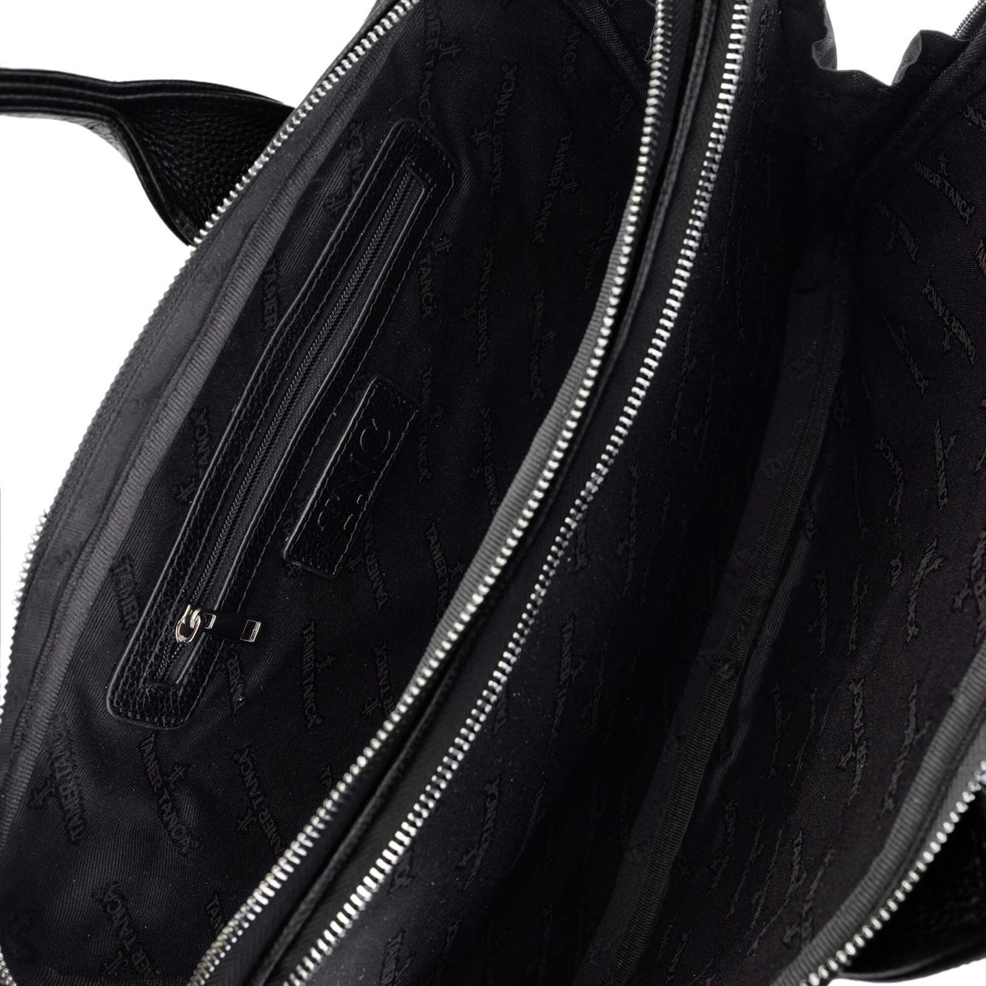 Tamer Tanca Unisex Hakiki Deri Siyah Floter Evrak Çantası