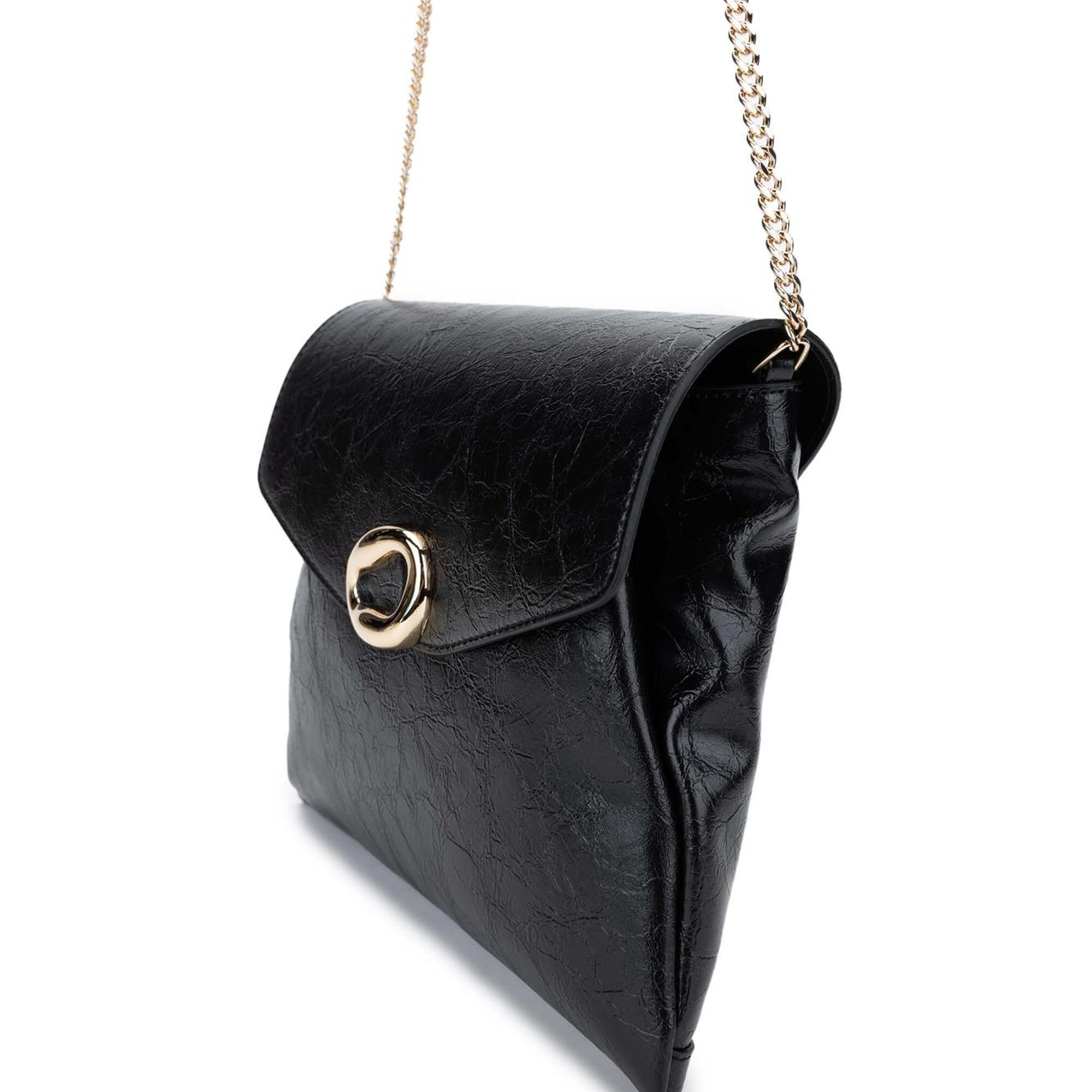 Tamer Tanca Kadın Vegan Siyah Rugan Omuz Çanta