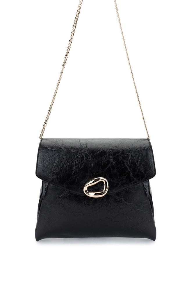  Tamer Tanca Kadın Vegan Siyah Rugan Omuz Çanta