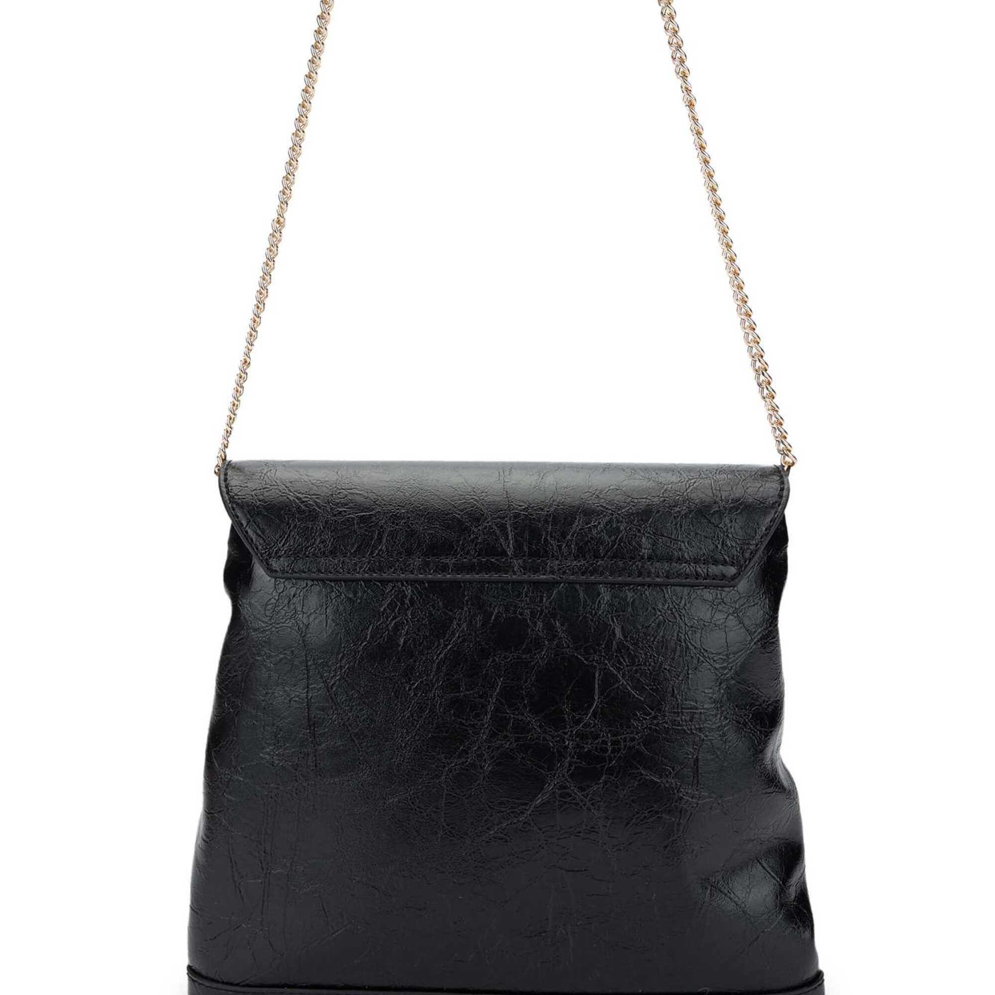 Tamer Tanca Kadın Vegan Siyah Rugan Omuz Çanta