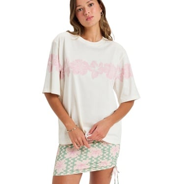  Roxy Hangloose Placed Kadın Beyaz Tişört