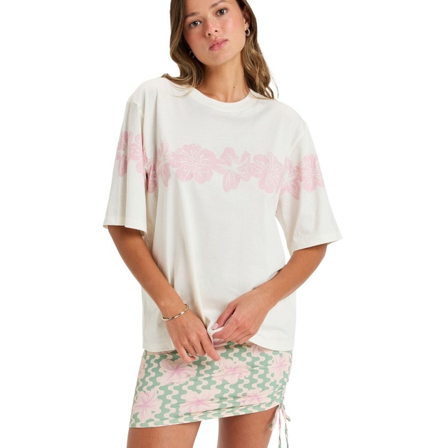  Roxy Hangloose Placed Kadın Beyaz Tişört