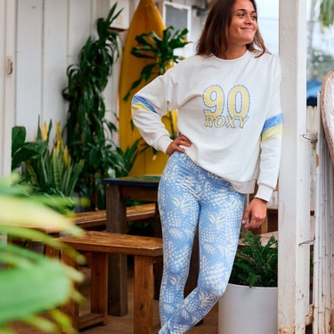  Roxy Heart Into It Ankle Legging PT Kadın Mavi Pantolon