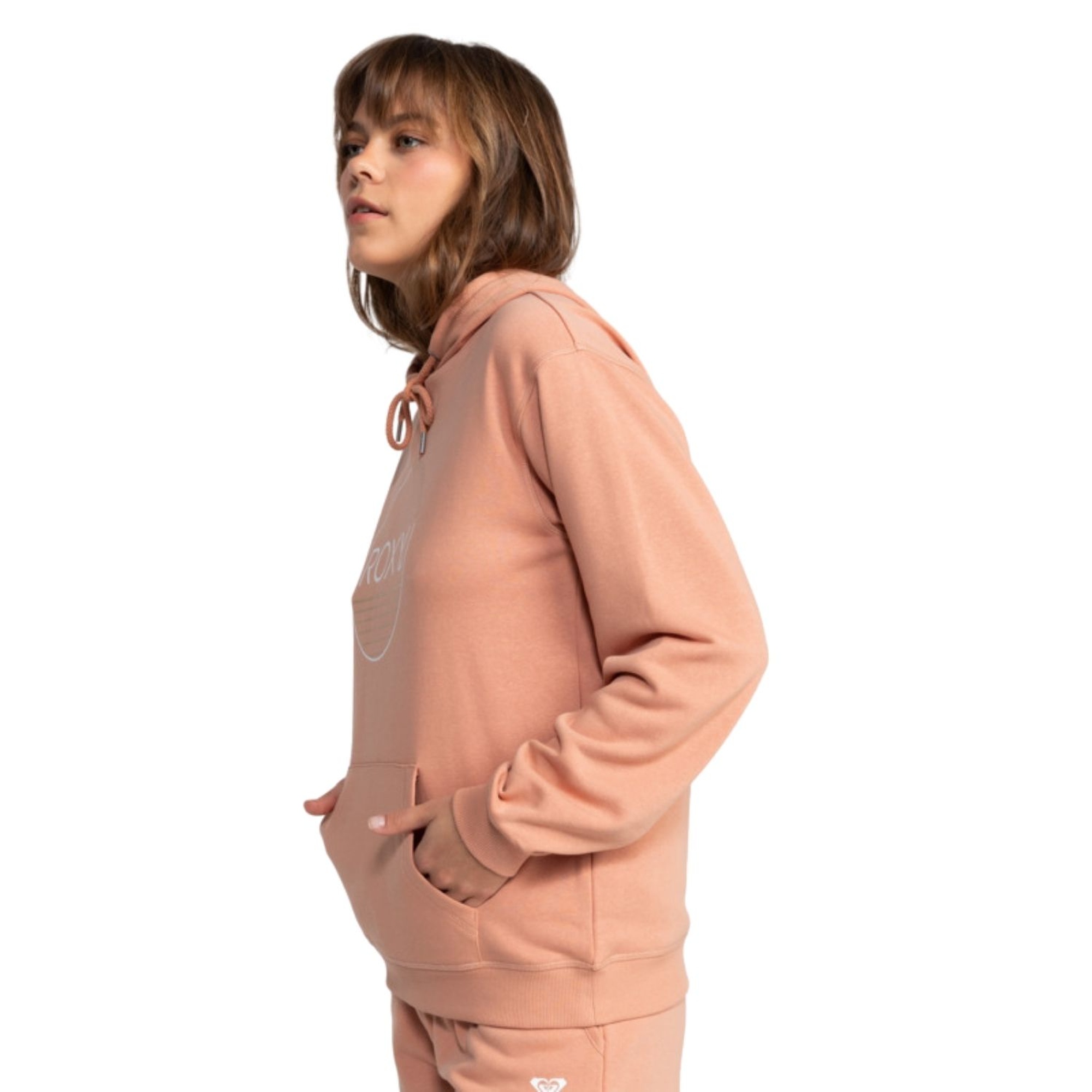 Roxy Surf Stoked Hoodie Terry Kadın Pembe Sweatshirt