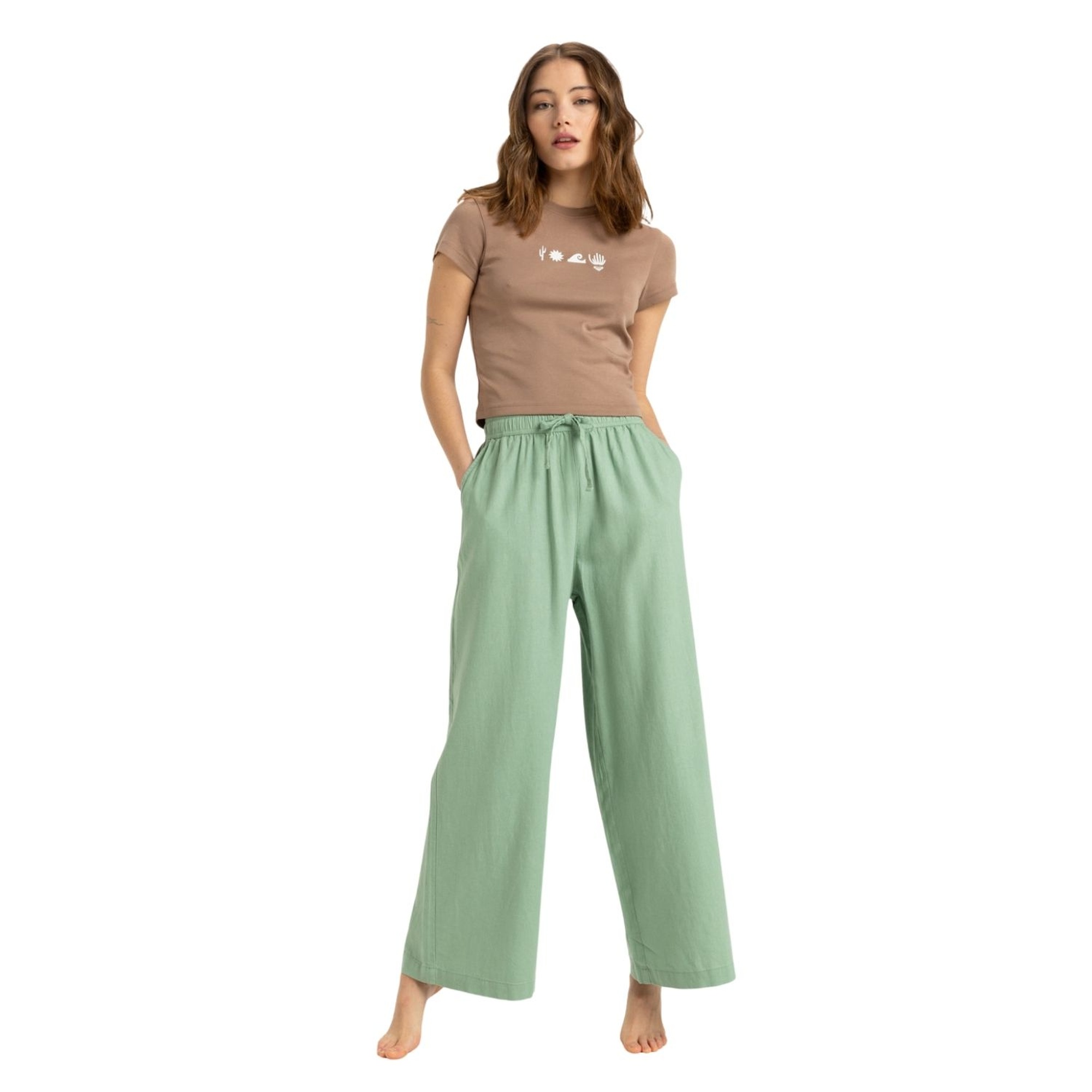 Roxy Lekeitio Break Mid Pant Kadın Yeşil Pantolon