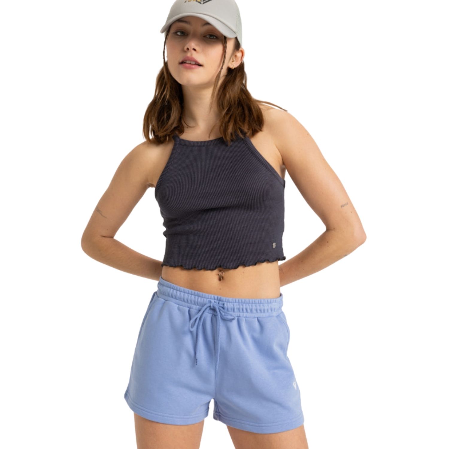  Roxy Surf Stoked Short Terry Kadın Mavi Şort