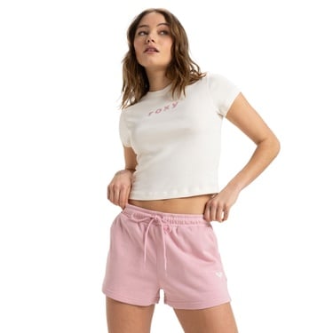  Roxy Surf Stoked Short Terry Kadın Pembe Şort