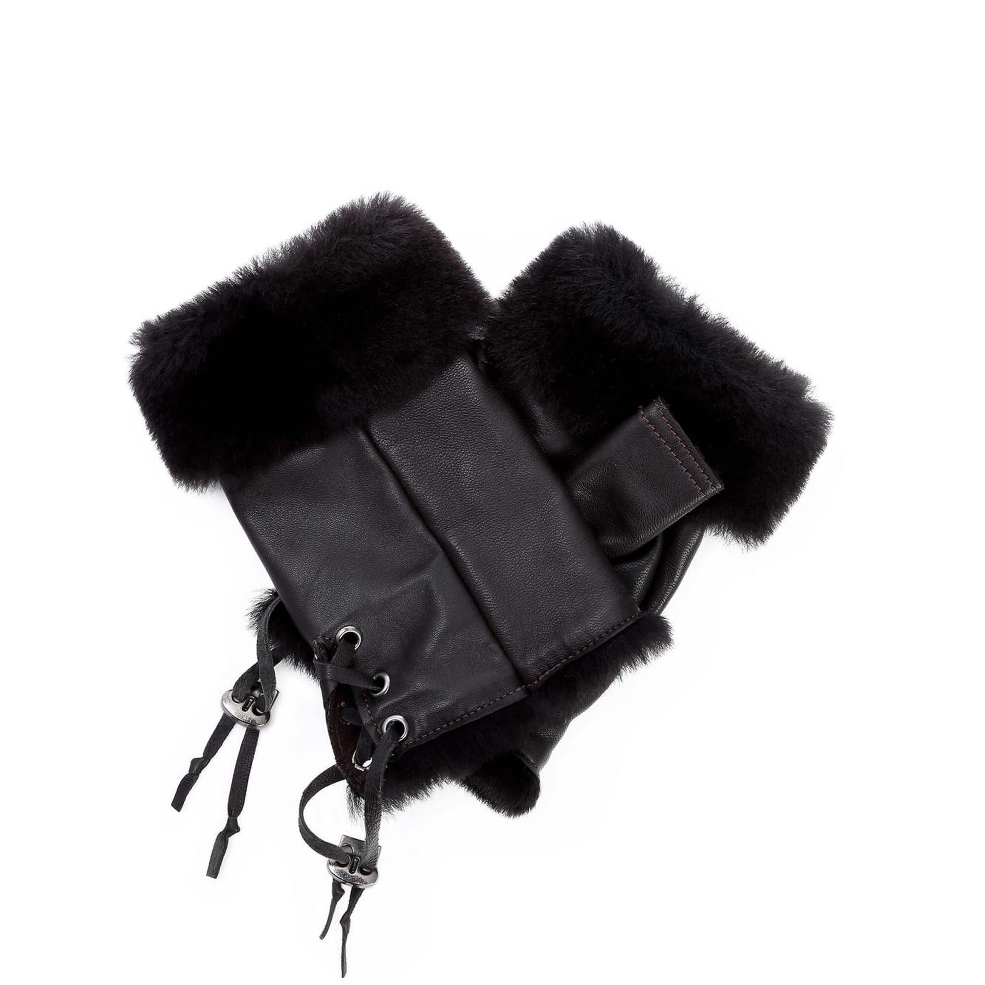 Tamer Tanca Kadın Kuzu Kürk Kahverengi Eldiven ELDIVEN