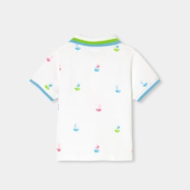  Jacadi Paris Erkek Bebek Baskılı Polo Yaka T-Shirt