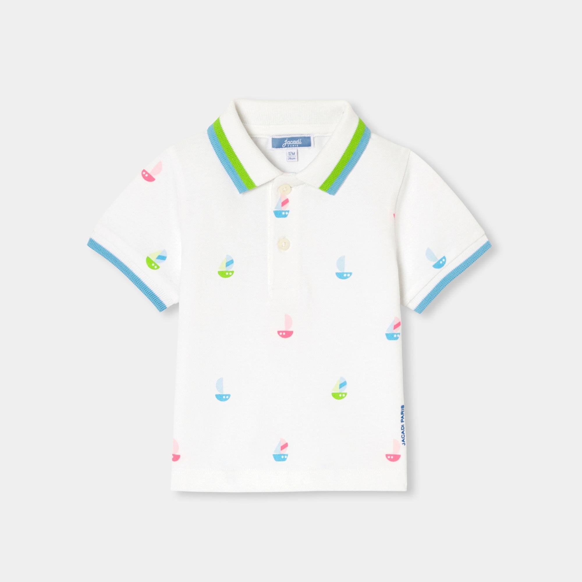 Jacadi Paris Erkek Bebek Baskılı Polo Yaka T-Shirt