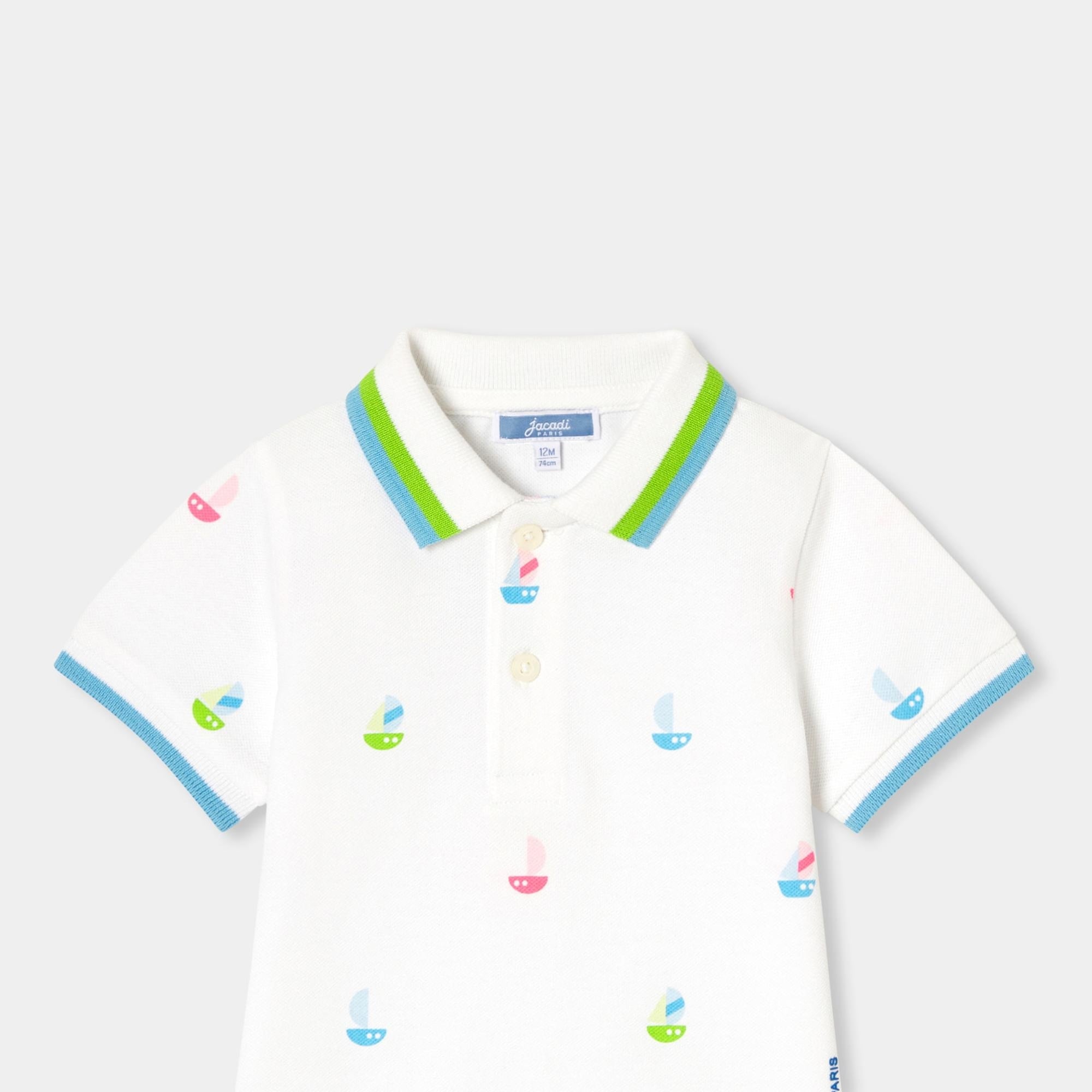 Jacadi Paris Erkek Bebek Baskılı Polo Yaka T-Shirt