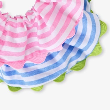  Jacadi Paris Kız Çocuk 2'li Çizgili Poplin Lastik Toka