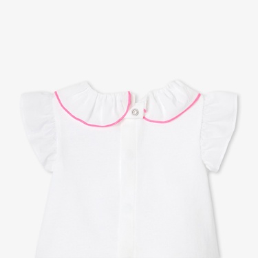  Jacadi Paris Yenidoğan Kız Bebek Fırfır Detaylı Şortlu İkili Set