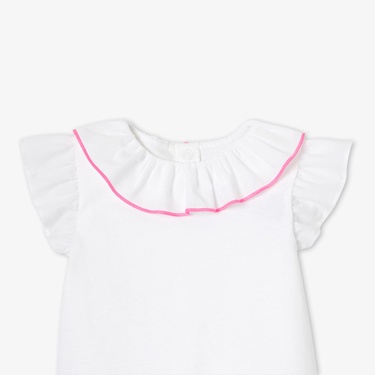  Jacadi Paris Yenidoğan Kız Bebek Fırfır Detaylı Şortlu İkili Set