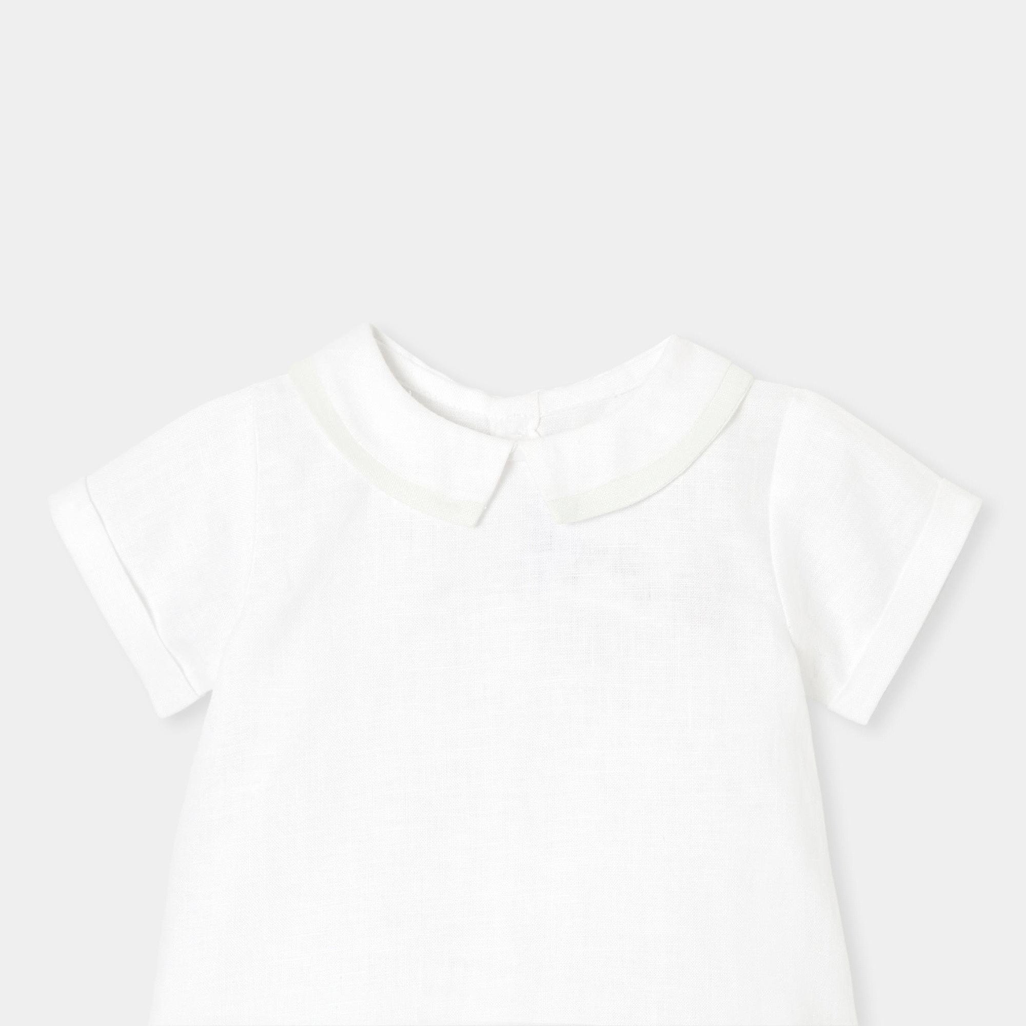 Jacadi Paris Yenidoğan Erkek Bebek Keten Şortlu İkili Set