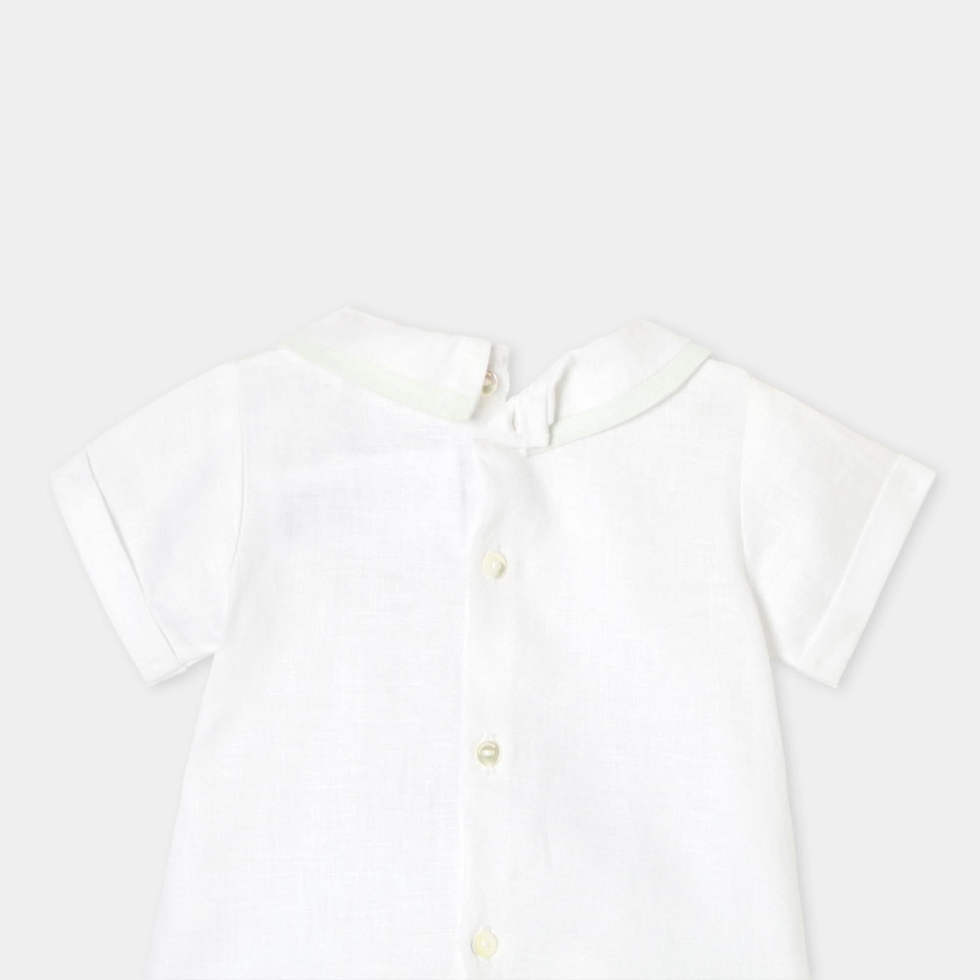 Jacadi Paris Yenidoğan Erkek Bebek Keten Şortlu İkili Set