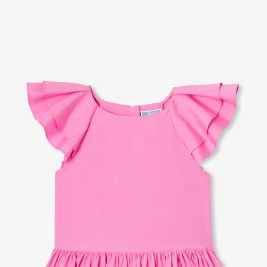  Jacadi Paris Kız Çocuk Fırfır Kollu Haute Couture Elbise